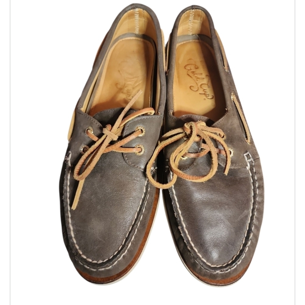 Sperry Gold Cup A/O 2-Eye Brown Leather Boat Shoes Men’s 10.5M Nautical Classic - Picture 4 of 8